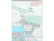 Los Angeles County, CA Wall Map Premium Style 2022